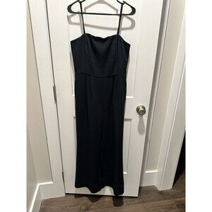 Vineyard Vines Women’s Size 10 Solid Black Spaghetti Strap Sleeveless Jumpsuit M